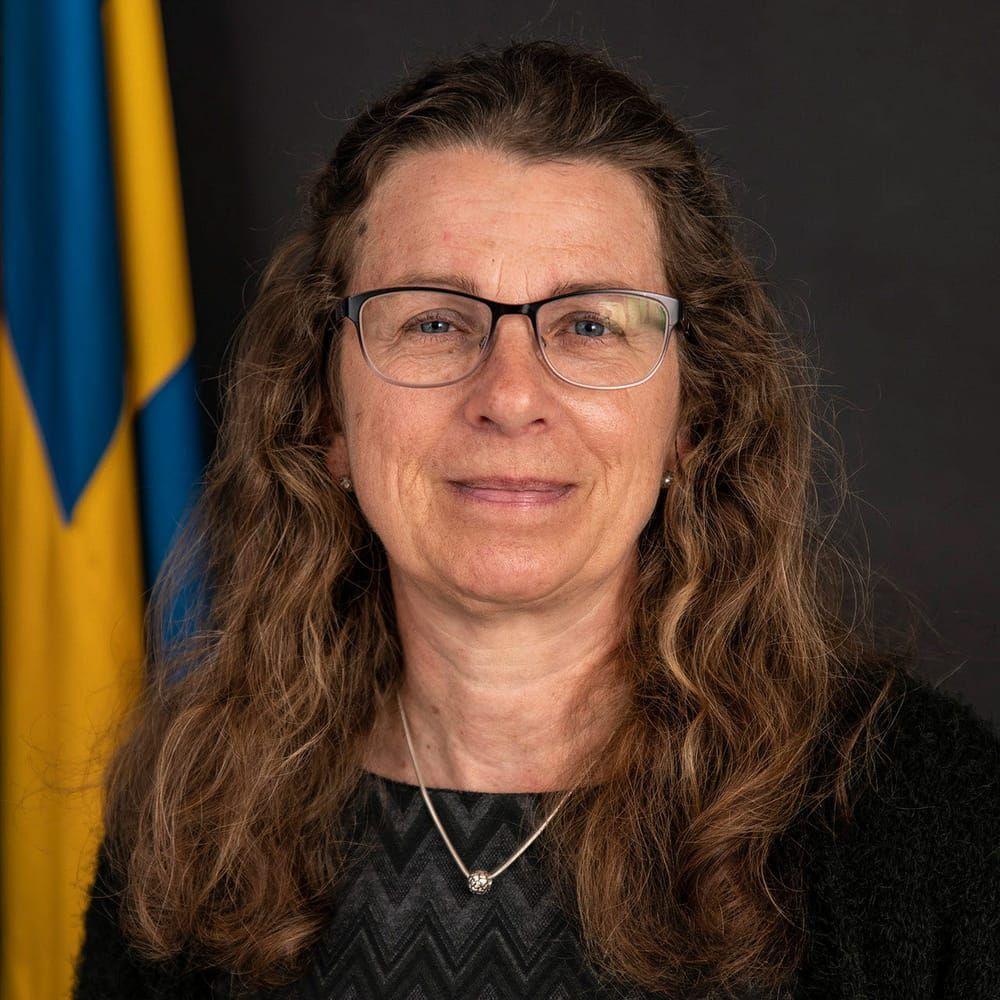 Lena Bogren är kommunikationschef på Skaraborgs flygflottilj.