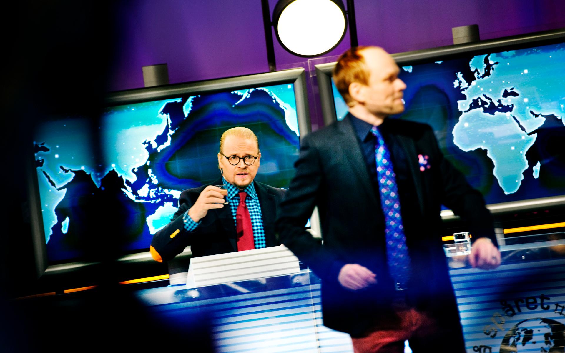 Inspelning av På Spåret, Sveriges Television, Göteborg. Foto taget 2011.