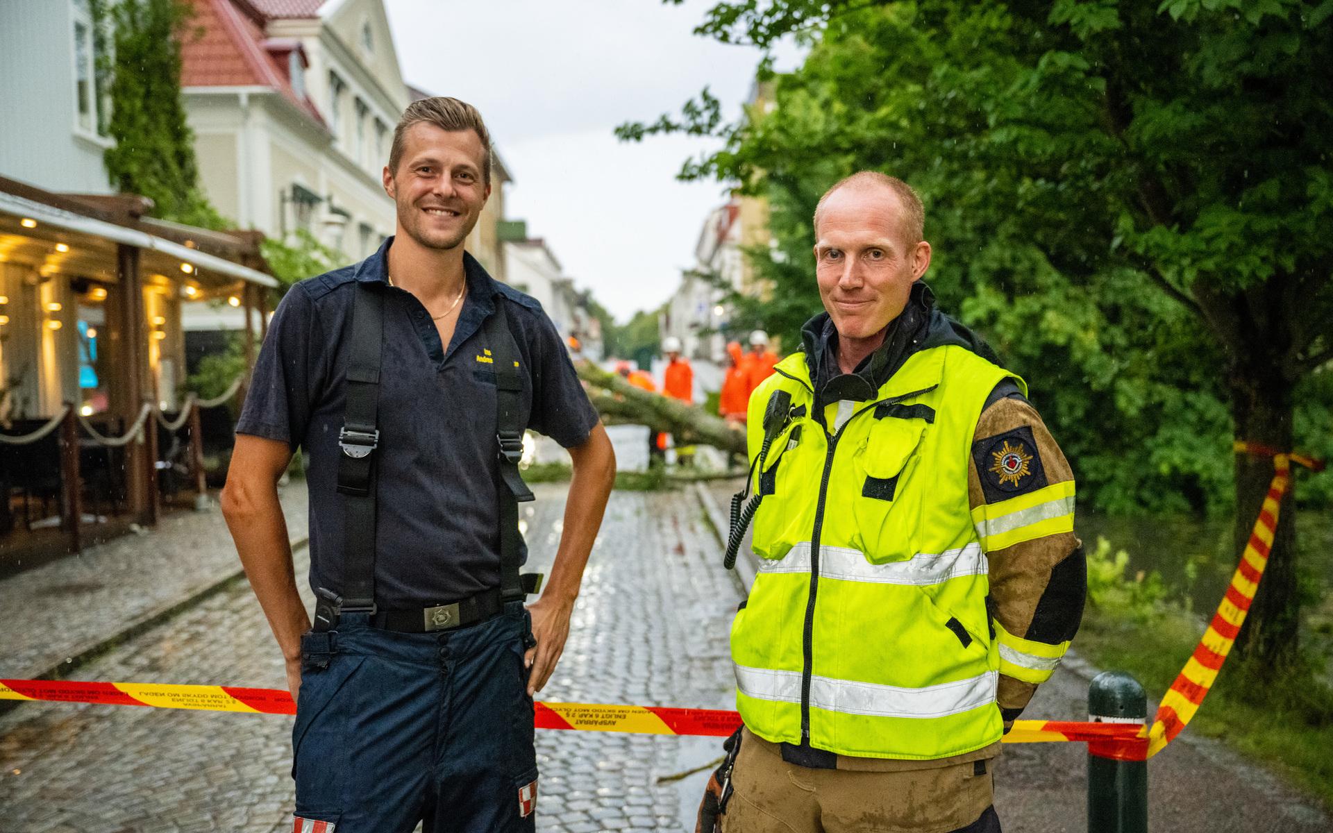 Insatsledare Andreas Håkansson och styrkeledare Rasmus Beckeman kommenterar den händelserika kvällen.