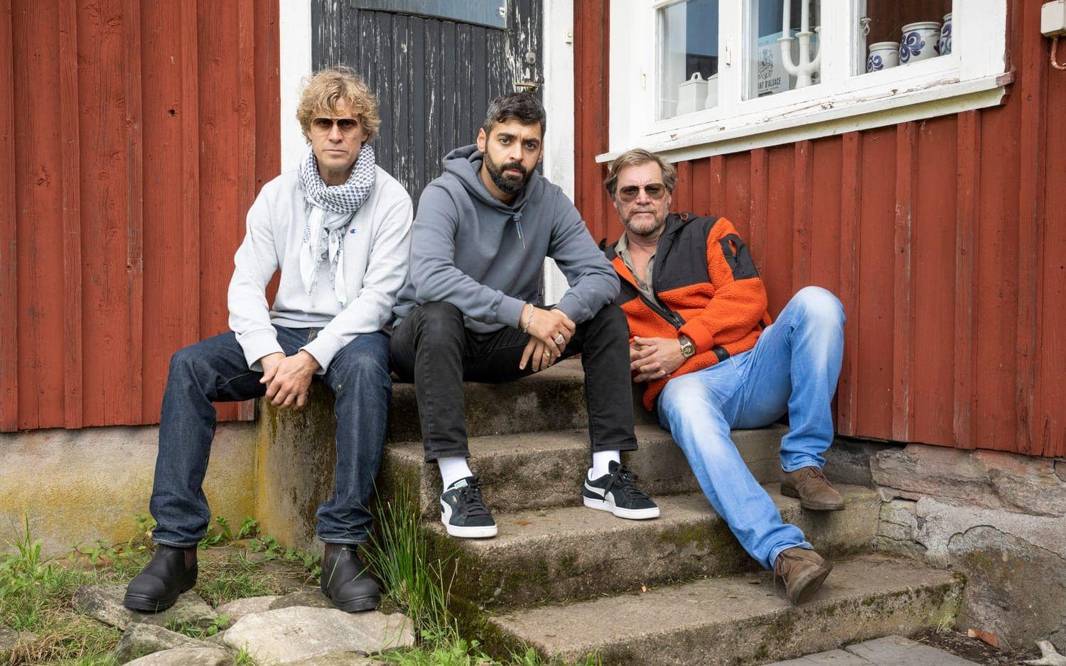 Skådespelarna Jens Hultén, Ardalan Esmaili och Magnus Krepper.