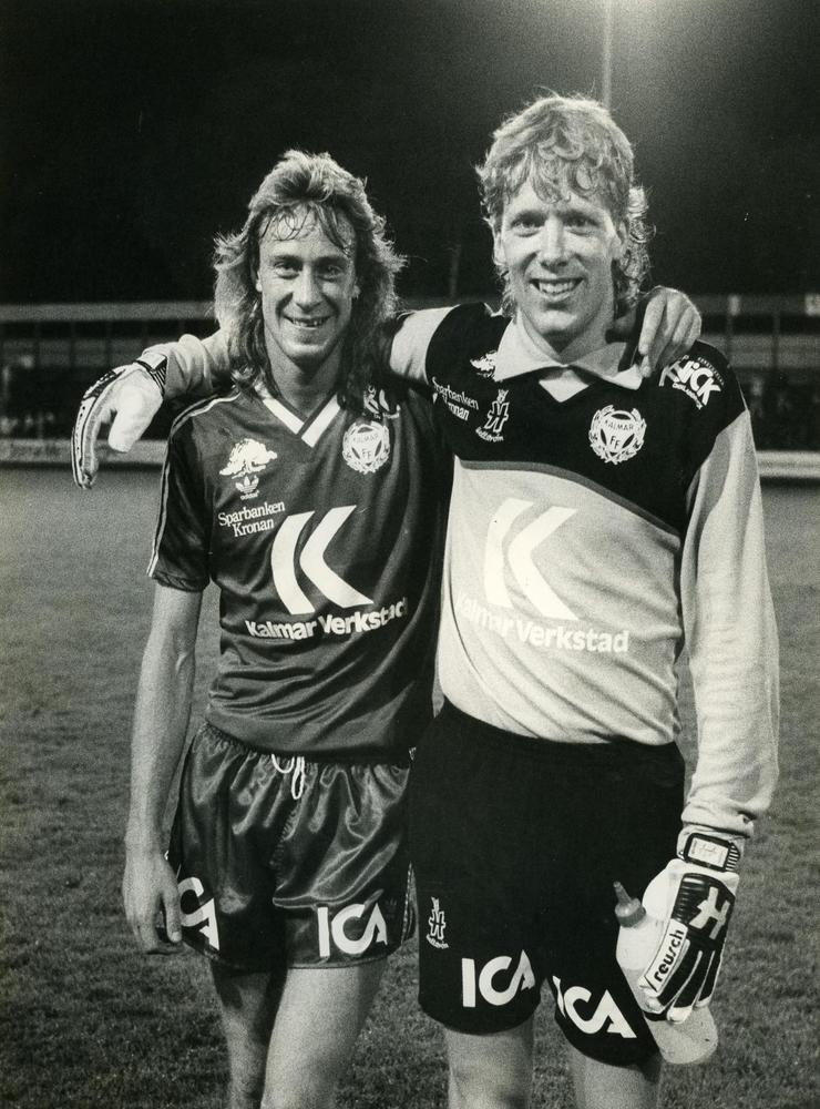 Peter Östlind och Kjell Johansson kamperade ihop i Kalmar FF. 