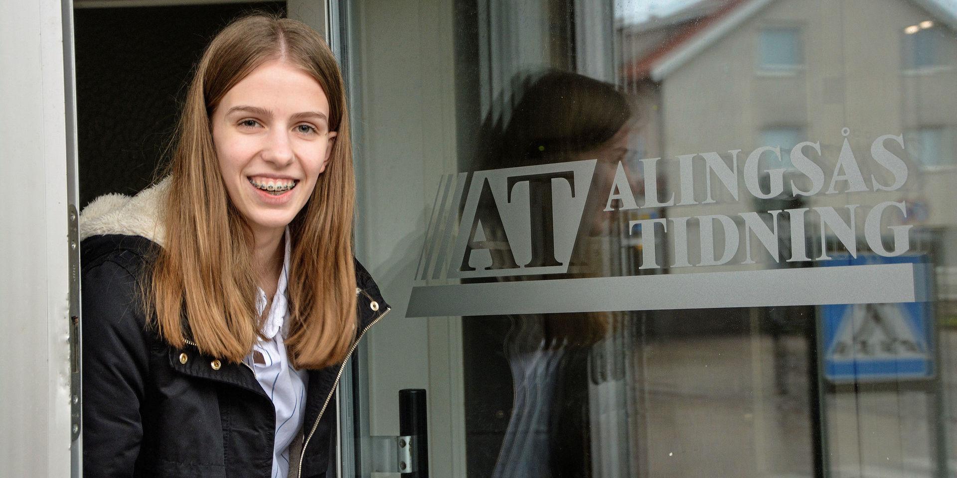 Gymnasieeleven Nelly Lisevall jobbskuggade två av AT:s reportrar under förra veckan. 