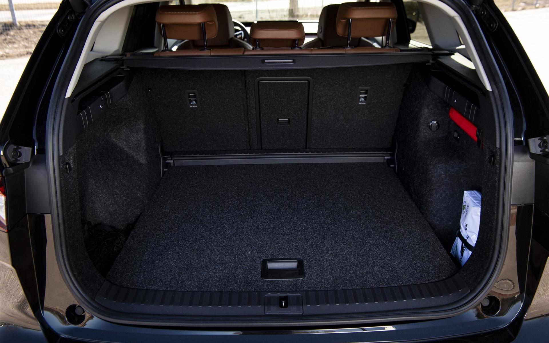 Enyaq bjuder på det största bagageutrymmet jämfört med Audi Q4 e-tron och Volkswagen ID 4.
